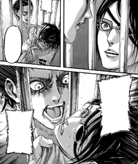 Eren assaults Hange