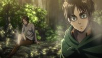 Eren wakes up to find himself captured along with Ymir