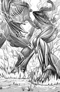 Armin battles Eren