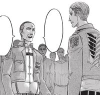 Erwin hears that the Survey Corps is to turn itself in