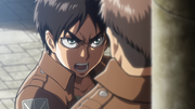 Eren le dice a Jean que sobreviva si quiere ir al interior de las murallas.