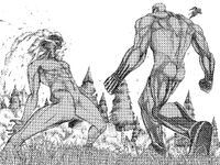 The Armored Titan faces Eren