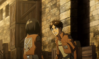 Eren refuses Mikasa's help
