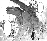 The Cart Titan carries Magath and its artillery cannon into battle