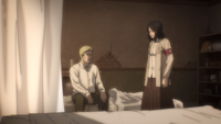 Pieck tells Reiner it has been two months since she was human