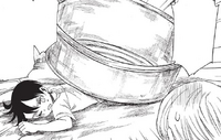 A large tuna can falls on Eren