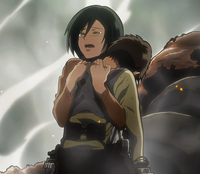 Crying Mikasa and Eren