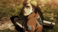 Erwin sees a fellow Scout devoured