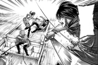 Mikasa rushes to save Jean