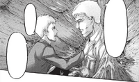 Falco and Reiner inside a partial Armored Titan