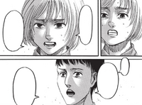 Armin tries to negotiate with Bertolt