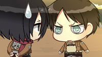 Mikasa is confronted by Eren