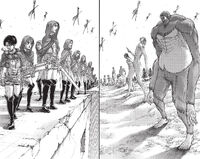 The Beast Titan prepares to battle the Survey Corps