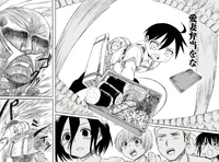 Eren feeds the lunchbox to the Principal