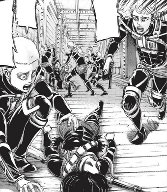 Connie Springer Attack On Titan Wiki Fandom After being absent from early promotional material for season 4 of the attack on titan anime, eren yeager now appears front and center in the latest teaser for the surrounding eren is levi ackerman, mikasa ackerman, connie springer and other survey corps characters with an airship overhead. connie springer attack on titan wiki