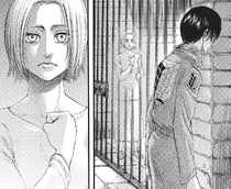 Louise salutes Mikasa