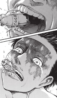 Eren bites into a serum vial