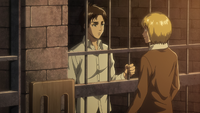 Armin informs Eren of his imprisonment