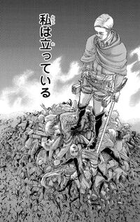 Erwin atop a mountain of corpses