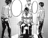 Levi and Hange interrogate Sannes