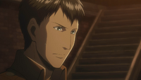 Bertholdt listens to Armin's plan