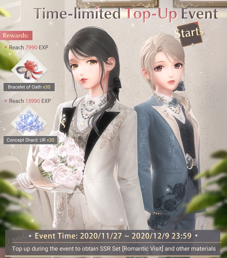 Top-up Event - Romantic Visit | Shining Nikki Wiki | Fandom