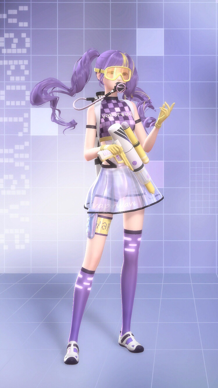 希少　PARADIS No.5 purple fashion Pastel x Colorful Harajuku Street Styles in Harajuku w/ Twin