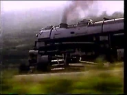 1218 Speeding past a mountain.