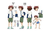 Hayato's casual outfit model sheet