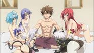 Mio, Yuki, Maria, Zest, and Kurumi preparing to be satisfied by Basara