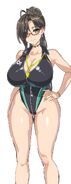 Chisato swimsuit illustration by Ookuma 2023
