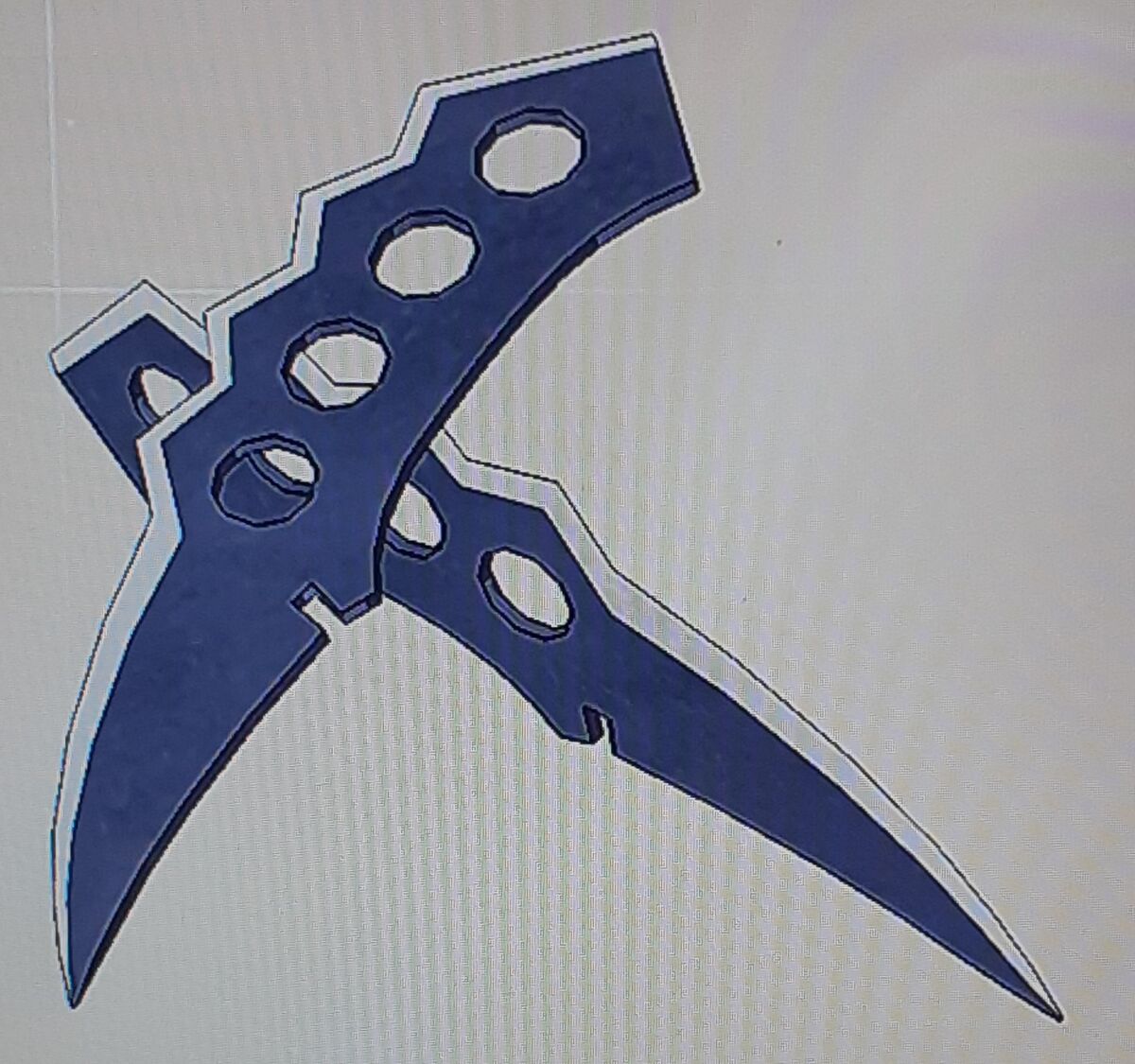 Blue Guardian Ninja Sword and Kunai /