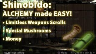 Shinobido-_Easy_Alchemy_-_Special_Mushroom_Limitless_Weapons_Scroll_and_Money