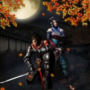 Zen and Kaede, the player characters of Shinobido 2