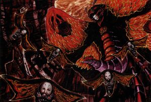 Benisuzume unleashes a swarming legion of her Hellspawn "children" called the Nyokanga.