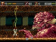 Joe Musashi utilizing Jutsu of Ikazuchi against The Hydra.