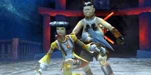 The Aragane Twins are in torment because they were controlled by Hiruko's dark powers.