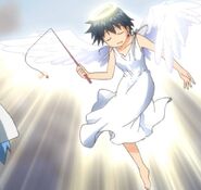 Nagisa as an angel, thought by Ika Musume.