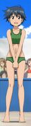 Nagisa in a regular swimsuit as seen in Season 1, Episode 12