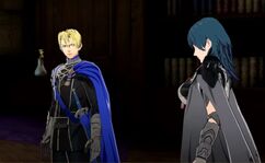 Byleth mourns Jeralt's death