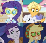 Rarity and Applejack having a crush on boys who look like eachother