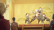 Thoma making a cameo near the end of Itto's Character Teaser