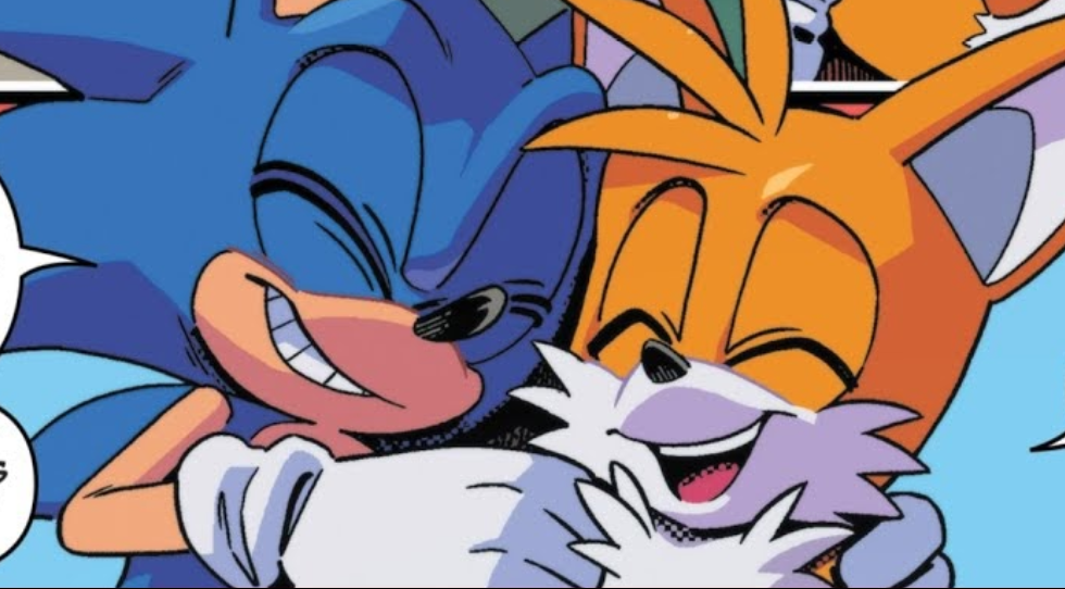 AndTails — Sonic and Tails fist bump. From the Sonic Chaos