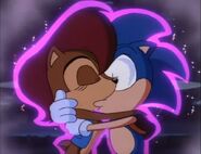 SonicSatAM SonicXSally kiss