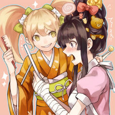 Hiyoko and Mikan Fan Art by gummy bear