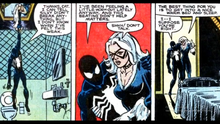 Black Cat brings the injured Spiderman home