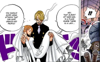 Sanji Carries Nami In His Arms