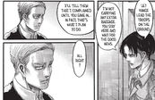 Levi taking care of Erwin, and Erwin pouting in disagreement