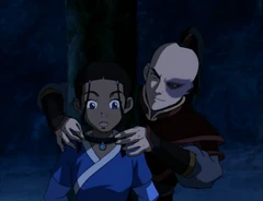 For information on the Avatar, Zuko taunts Katara with her lost necklace.