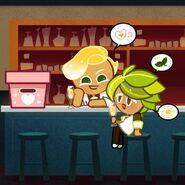 Image from the Thailand Cookie Run Twitter featuring Herb Cookie and Sparkling Cookie